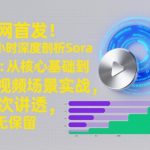 SORA 2.0终极深度解析：10小时AI视频实战从基础到精通，一次掌握所有秘密！
