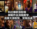科比爆款视频制作秘籍：流量暴涨！粉丝狂增！急速变现教程