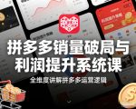 拼多多销量利润双爆增秘籍：全维度运营系统课