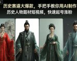 AI历史人物短视频终极秘籍：手把手教你快速起号粉丝暴涨，必火教程！