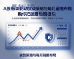 A股板块轮动实战策略：每月前瞻布局，精准捕捉暴涨板块，规避风险稳赚盈利！