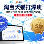 淘宝天猫第76期爆款班：万象台无界矩阵终极秘籍高效揭秘！