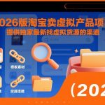 2026淘宝虚拟产品暴利项目：独家货源渠道揭秘，日赚千元不是梦！