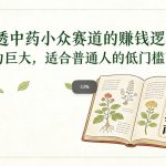 揭秘中药小众赛道暴利副业：2026年低门槛月入过万终极指南！