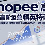 SHOPEE虾皮高阶运营精英特训营，高阶运营技巧+流量提升+转化率优化，助你业绩翻倍