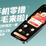手机零撸薅羊毛来啦！20秒搞定一单，纯零撸日入2张，做就有米拿【揭秘】