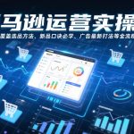 亚马逊运营封神实操课！爆款选品+新品必学口诀+最新广告打法，全流程打造跨境爆单店铺