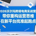 2026沃尔玛跨境电商实战营，带你重构运营思维，在新平台找准起跑点