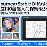 AIGC商业应用MIDJOURNEY+STABLE DIFFUSION教程，0基础入门保姆级系列课