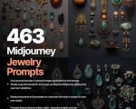 460+专业MIDJOURNEY珠宝摄影AI提示词戒指，项链-耳环-手链-宝石等，立即开始创作珠宝艺术