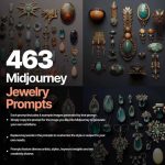 460+专业MIDJOURNEY珠宝摄影AI提示词戒指，项链-耳环-手链-宝石等，立即开始创作珠宝艺术