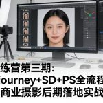 AI训练营第三期：MIDJOURNEY+SD+PS全流程，AI与商业摄影后期落地实战案例