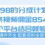 拆解外面收费1980的分成计划猫咪VLOG玩法，三天佣金8541（仅供参考）