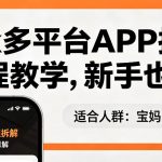 TIKTOK多平台APP拉新，完整流程教学，新手也能上手，轻松出海搞美金