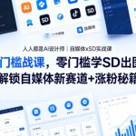 人人都是AI设计师｜自媒体XSD实战课，零门槛学SD出图，解锁自媒体新赛道+涨粉秘籍