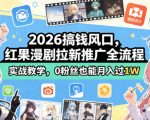 2026搞钱风口，红果漫剧拉新推广全流程实战教学，0粉丝也能月入过1W
