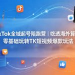 TIKTOK全域起号陪跑营｜吃透海外算法，零基础玩转TK短视频爆款玩法