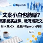 文案小白也能賺？文案系统实战课，教写爆款文案，月入1K-2K，还避开UPWORK内卷【原创双语字幕】