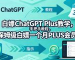 白嫖CHATGPT PLUS教学，手把手教程，保姆级白嫖一个月PLUS会员