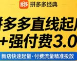 拼多多直线起店+强付费3.0，教你稳定起店、高效控投产、破解流量瓶颈（更新4月）