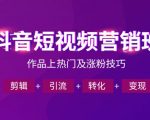 抖音短视频运营班，一门课学会作品上热门及涨粉技巧，引流转化剪辑变现（2026年5月）