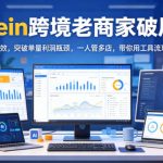SHEIN跨境老商家破局课，AI工具提效，突破单量利润瓶颈，一人管多店，带你用工具流玩转多店铺