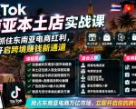 TIKTOK东南亚本土店实战课，帮你快速抓住东南亚电商红利，高效开启跨境賺钱新通道