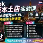 TIKTOK东南亚本土店实战课，帮你快速抓住东南亚电商红利，高效开启跨境賺钱新通道