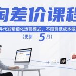 淘差价课程，淘宝一件代发精细化运营模式，不囤货低成本做电商（更新26年6月）