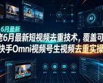 某大佬6月最新短视频去重技术，覆盖可灵即梦快手OMNI视频号生视频去重实操