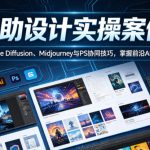 AI辅助设计实操案例课，手把手教学STABLE DIFFUSION、MIDJOURNEY与PS协同技巧，掌握前沿AI辅助设计技术