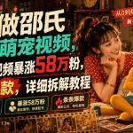 AI做邵氏甜妹萌宠视频，30条视频暴涨58万粉，条条爆款，详细拆解教程