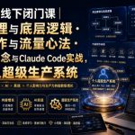 某大佬的线下闭门课｜商业推理与底层逻辑・内容创作与流量心法・AI核心概念与CLAUDE CODE实战，打造个人超级生产系统【录音+图片】