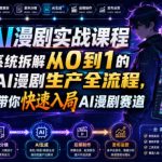 AI漫剧实战课程，系统拆解从0到1的AI漫剧生产全流程，带你快速入局AI漫剧赛道
