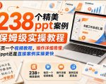 238个精美PPT案例保姆级实操教程，每页一个视频教程，操作详细易懂，学PPT还是直接案例实操更快