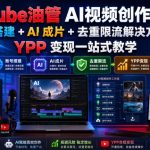 YOUTUBE油管AI视频创作课｜账号搭建+AI成片+去重限流解决方案，YPP变现一站式教学