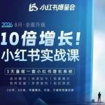 戴小胖·8月28-30号线下课视频20小时，小红书爆量会实战课，6大系统全新升级，3天重做一套小红书增长系统