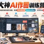 大神AI作图训练营，SD从基础安装到进阶实操，吃透模型提示词CONTROLNET，从零学会AI绘画
