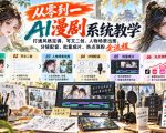 从零到一AI漫剧系统教学，打通风格定调、写文二创、人物场景出图、分镜配音、批量成片、热点涨粉全流程