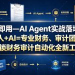 学完即用—AI AGENT实战落地课：一人+AI=专业财务、审计团队，解锁财务审计自动化全新工作模式（更新0924）